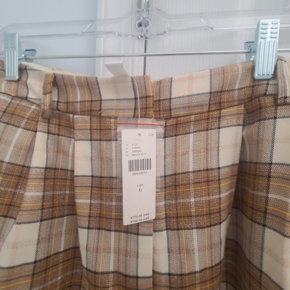 NWT Hutch plaid wide-leg trousers Anthropologie - Picture 7 of 8